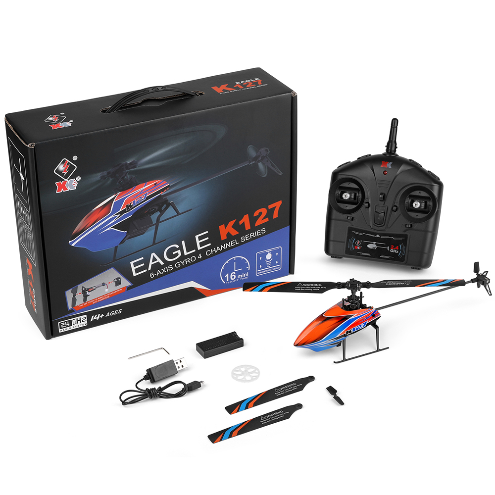 WLtoys XK K127 2.4G 4CH 6-Aixs - Rc Helicopter Case recensione e prezzo